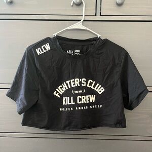 Kill Crew Black Fighter's Club Cropped Tee